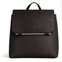 ราคา กระเป๋าสะพาย กระเป๋าเป้ หนัง ลายหนังจระเข้ สีดำ Primark มือ1 (5532895630)