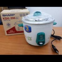 ราคา Sharp หม้อหุงข้าวชาร์ป 0.6 ลิตร รุ่น KSH-206 คละสี (1620361821)