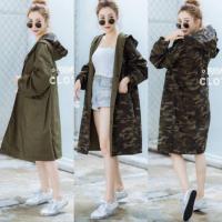 ราคา AD!!#เสื้อคลุมตัวยาว ใส่ได้2ด้าน#กันหนาว#ลายทหาร#ลายพราง#มีฮู้ด (2688873993)