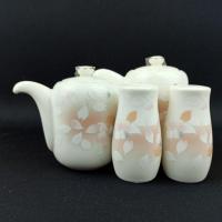 ราคา **ขายยกเซต** เซตกระปุกเกลือพริกไทย น้ำปลา ซีอิ้วญี่ปุ่น ลายกลีบดอกซากุระ สภาพใหม่ (3184172241)