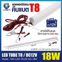 ราคา ชุดหลอดนีออนคีบแบตเตอรี่ ไฟแบต หลอดไฟ LED คีบแบตเตอรี่ IWACHI LED DC 12V 18W แสงสีขาว (DAYLIGHT) หลอดยาว 120 cm. (9531374510)