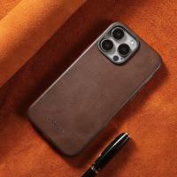 ราคา YOOVEI เคสหนังแท้ แม่เหล็ก สีน้ำตาล เคสไอโฟน 16/15/14/13/12 pro max ช็อคกันกระแทก ป้องกันการตก ซองใส่โทรศัพท์ ใช้งานร่วมกับการชาร์จไร้สาย Magnetic Case for iPhone 16/15 pro max (44010747970)