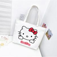 ราคา กระเป๋าผ้า สะพายไหล่ สกรีนลายน่ารักๆ ผ้าแคนวาส มีซิป กระเป๋าถือ ไปเที่ยว ไปเรียนพิเศษสวยๆ จุของได้เยอะ ขนาด 43 x 32 cm. (6665428201)