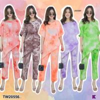ราคา TwinsShopVipพร้อมส่ง TW20556 Set 2 ชิ้น #สาวอวบ เสื้อไหล่ล้ำ ชายเฉียง + กางเกง 4 ส่วน .. (25122255430)