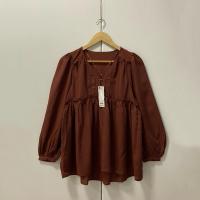 ราคา GU เสื้อแขนพอง ทรงกรุยกราย ใหม่ ป้ายห้อย (25656562782)