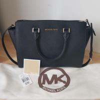 ราคา Michael Kors Large Selma Top-Zip Satchel Black Saffiano leather Tote Bag NWT (2232746487)