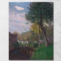 ราคา Stream Bed In Autumn Alfred Zoff, azf19 ภาพพิมพ์บนผ้าใบแคนวาส (27477264579)