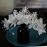 ราคา Luxury Silver Color Crystal Flower Bridal Crown Hair Jewelry Rhinestone Fashion Tiaras Diadem Women Wedding Headpiece He (28293270752)