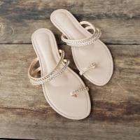 ราคา รองเท้าแตะสวมโป้งคาดเพชรสองเส้น (1282602205)