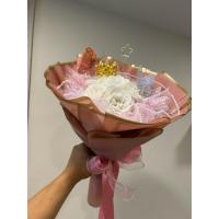 ราคา กุหลาบกลิตเตอร์ สีขาว 7 ดอก แถมมงกุฎผีเสื้อไม้เสียบการ์ดรูปหัวใจพร้อมการ์ดสุดน่ารัก (55605880244)