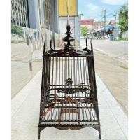 ราคา กรงผ่าวาฬ 15 ซี่ ขาวดำ ซี่ดำ นกกรงหัวจุก ไม้ขาวดำ กรงนกราคาถูก สินค้าราคาถูก (15562726695)