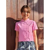 ราคา เสื้อผ้าฝ้ายสีชมพูคอจีน (4205161603)