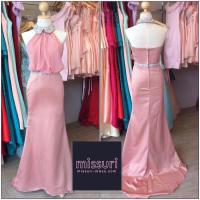 ราคา ชุดราตรีมือ 2 ชุดราตรียาวสีชมพูเข้ม คล้องคอ ช่วงปกคอและเอวประดับด้วยเพชร เน้นเอวกระโปรงยาวเข้ารูปทรงหางปลายาว เรียบหรู (5695941435)