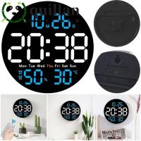 ราคา Quillan นาฬิกาแขวน LED 10 นิ้ว, รีโมทคอนโทรลอุณหภูมิ/จอแสดงผลความชื้นแขวนนาฬิกาดิจิตอล, ความสว่างปรับลดแสงอัตโนมัติติดผนังนาฬิกาอิเล็กทรอนิกส์ (29376008729)