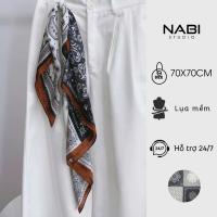 ราคา Fashion Patterned Satin Silk Turban, Nabi 465 Bandana Silk Scarf (28538875842)