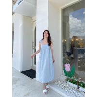 ราคา เดรสยาว รุ่น”season P”ตัวเดรสดีเทลสายผูกโบว์ อกจับจีบ หลังสม็อคยืดได้เยอะ ตัวกระโปรงยาว สีผ้าพื้น พร้อมส่ง (22869892415)