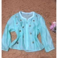 ราคา เสื้อคลุมสไตล์เกาหลีงานปักดอกข้างหน้าสีเขียวเหนี่ยวทรัพย์ไซซ์อกถึง38 (19391376835)