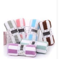 ราคา (1-6ชิ้น)ผ้าขนหนูนาโน ลายริ้ว35*75 cm เช็ดหน้า/เช็ดผมสีสวยราคาถูก ราคาส่ง ส่งฟรี (41265398911)
