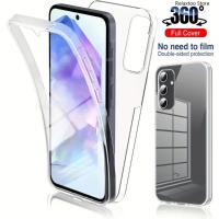 ราคา SAMSUNG 360° สองด้านปลอกใสสําหรับsamsung Galaxy S24 S23 S21 S20 FE Plus S24FE S23FE S21FE S20FE S24 + S24Plus 5Gเต็มหน้าจอป้องกันฟิล์มSoft TPUเคสโทรศัพท์กันกระแทกปกหลัง (29713594461)