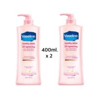 ราคา Vaseline Healthy white uv lightening lotion 400ml. (แพคคู่) (679312272)