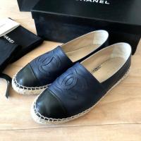 ราคา รองเท้า Chanel espadrille navy (3469873663)