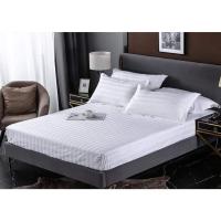 ราคา ผ้าปูที่นอน ผ้าปูที่นอนลายริ้ว สีขาว (ไม่รวมนวม) 6ฟุต 5ฟุต 4.5ฟุต 4ฟุต 3.5ฟุต 3ฟุต รัดมุม 4มุม (21347622237)