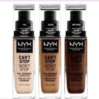 ราคา ของแท้/พร้อมส่ง NYX Can’t Stop Won’t Stop Full Coverage Foundation รองพื้นรุ่นใหม่ คุมมัน ติดทนนาน 24 ชั่วโมง (5344143441)
