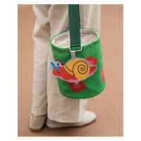 ราคา Snail Bucket Bag ผ้าแคนวาสสีเขียว พิมพ์ลายดอก พร้อมป้ายห้อยน้อง snail (24946939895)