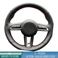 ราคา รถ Inteiror พวงมาลัย Perforated หนังไมโครไฟเบอร์สําหรับ Mazda 3 Axela CX-30 CX30 2019 2020 Braids บนพวงมาลัย Wheelauto อะไหล่ตกแต่งรถ (47054639489)