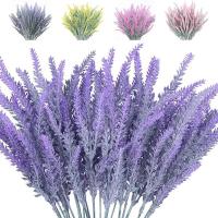 ราคา 10 Bundles Fake Flowers Artificial Lavender Faux Purple Flowers for Home Wedding Garden Patio Window Table Indoor Outdoo (27609059350)