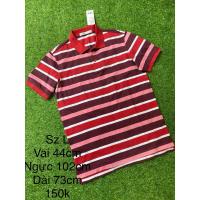 ราคา Liquidation of Baleno เสื้อยืดคอปกลายทางสีแดงสําหรับผู้ชายไซส์ L (41913515902)