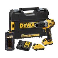 ราคา DEWALT สว่านกระแทกไร้สาย 12 โวลต์ พร้อมอุปกรณ์เสริม 16 ชิ้น รุ่น DCD706D2A-B1 (25376204045)