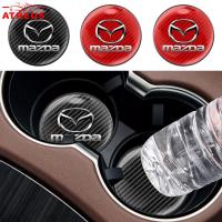 ราคา 1ชิ้น Mazda แผ่นรองแก้วน้ําในรถยนต์ คาร์บอนไฟเบอร์แผ่นรองแก้วน้ําในรถยนต์ กันลื่น แผ่นรองแก้วเครื่องดื่ม สำหรับ Mazda 2 3 CX5 CX30 CX8 CX3 Mazda2 6 5 CX9 BT50 (28650644884)
