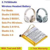 ราคา 560mAh Wireless Headset Battery AEC643333 for Beats Studio 2.0, Studio 3.0, B0500, B0501,Solo Pro Wireless,A1914 (27162484627)