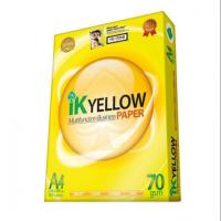 ราคา กระดาษสีเหลือง IK 450 ชิ้น A4 / KERTAS A4 / กระดาษอเนกประสงค์ A4 70แกรม (23268925537)