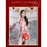 ราคา CNY01 ชุดSet เสื้อกี่เพ้าผ้าทอลายดอกโทนสีแดงทอง แต่งกระดุมสีแดงสวยลงตัวมากคะ + กางเกงขาสั้นลายเข้ากับชุด (25905938124)