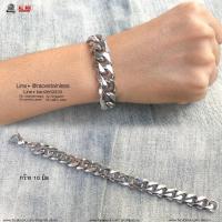 ราคา โซ่ข้อมือ เหลี่ยมตัดมุม12มิล สแตนเลสแท้ (2199644406)