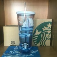 ราคา Starbucks แก้ว Cold Cup Sailboat & White 24 oz. (3205563063)