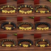 ราคา สร้อยข้อมือปี่เซียะทอง 3D สำหรับผู้ชาย/สร้อยข้อมือลูกปัดโมราพุทธ (7762959063)
