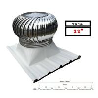 ราคา ลูกหมุนระบายอากาศขนาด22" รวมฐานเมทัลชีท1.20,1.50ม (42824604623)