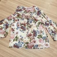 ราคา ใหม่ เสื้อลายดอกผ้าชีฟอง ปลายแขนบอลลูน (10964517595)