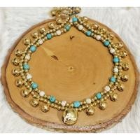 ราคา สร้อยข้อเท้าทองเหลืองแท้สไตล์ชิลชิล (40323637410)