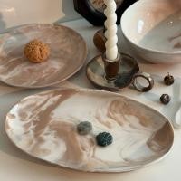 ราคา เซตจานชามเซรามิคลายหินอ่อน | Marble plate | Oyster and Things. (42168682455)