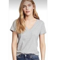ราคา zenana v neck T-shirt size mสีเทาผ้านิ่มสุด (24181168838)