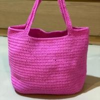 ราคา กระเป๋าถักเชือกร่ม สีชมพูบานเย็น 15” (5043791031)