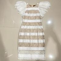 ราคา เดรสลูกไม้ เดรสยาว เดรสงานป้าย Orange juice size M (29670310917)