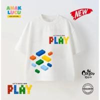 ราคา เสื้อผ้าน่ารัก•เสื้อผ้าเด็ก CHILDRENS, เสื้อยืด DISTRO TSHIRT 1-10 ปี, BOYS AND GIRLS, COTTON, LEG0 PLAY MOTIF (58100793654)