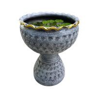 ราคา อ่างน้ำดินเผา 14นิ้ว พร้อมขาตั้ง อ่างดินเผาเลี้ยงปลา อ่างดินเผาปลูกบัว อ่างดินเผาเคลือบ กระถางต้นไม้ (27633046098)