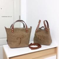 ราคา กระเป๋าปักชื่อ รุ่น City Tote - สีน้ำตาลกากี (1960871794)