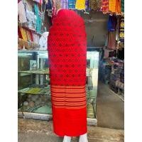 ราคา ผ้าถุงมอญสีแดง ผ้าฝ้ายทอมือ (8838664291)